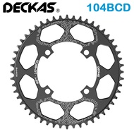 DECKAS 104BCD Round Oval 40/42/44/46/48/50/52T Chainring Mountain Bike Chainwheel MTB Crankset Alumi
