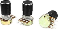 Uxcell a15011600ux0229 3 Piece 2K Ohm Linear Taper Rotary Potentiometer, 2KB B2K Pot