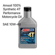 (ชุด3-4ลิตร แถมฟรีกรอง) น้ำมันเครื่อง Amsoil Performance 4T 10W40 / 20W50 น้ำมันเครื่องสังเคราะห์100