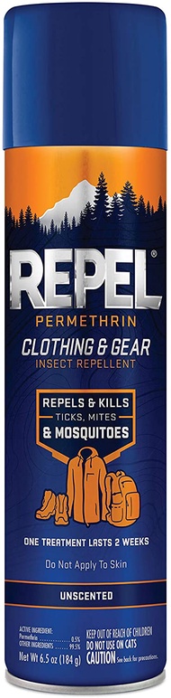 Repel Permethrin Clothing & Gear Insect Repellent, Aerosol, 6.5-Ounce