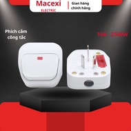Plug with Fuse switch (Fuse 15A) 10A - 2500W 220V-250VAC