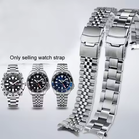 Bracelet For SEIKO 5 SRPD63K1 SKX007 009 175 173 Solid Stainless Steel Watch Chain Watch Accessories