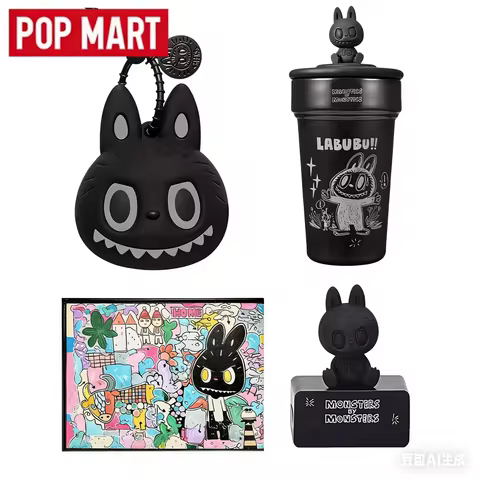 100% Origina POP MART The Monsters 10th Anniversary Labubu Cartoon Laptop Sleeve Headphone Bag Fridg