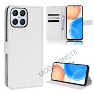 Honor X8 Casing Flip Phone Holder Stand Case Honor X8 HonorX8 Case Wallet PU Leather Back Cover