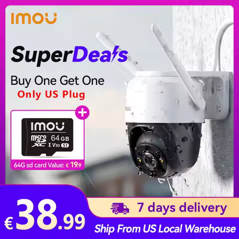 IMOU Cruiser 2MP/4MP Full Color Night Vision Wi-Fi PTZ Outdoor IP66 Weatherproof AI Human Detection 