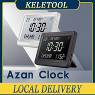 jam azan iman Azan Clock Al-Fajia Larger LCD Screen 8 Athan Sounds Multi-languages Hijir Gregorian Muslim Wall clock