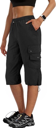 Baggy Women S Hiking Cargo Capris Pants With 6 Pockets Lightweight Quick Dry Casual Outdoor Travel C