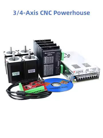 HLTNC 3 4 Axis Kit CNC Nema 23 2.2N 82mm Stepper Motor Driver TB6600 DM542 DM556 USB LPT Mach3 Contr