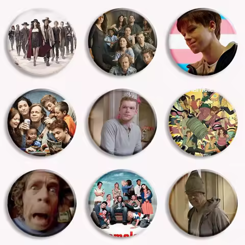 American Drama Shameless Button Pin Vintage TV Play Frank Brooch Badge Bag Decor Jewelry Fans Collec