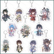 Genshin Impact Keychain Anime Keyring Acrylic Cute Bag Pendant Cartoon Alhaitham Wanderer Key Chain 
