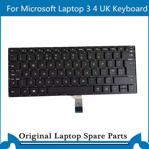 Original For Microsoft Surface Laptop 3 Laptop 4 Keyboard 1867 1868 1958 1950 Black UK Layout 13.5in