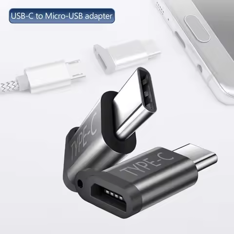 Aluminium Alloy Micro USB To Type C Adapter USB-C Male to Micro USB Female Converter for Samsung LG 