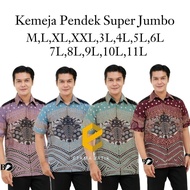 Men's Short Sleeve Batik Shirt - Men's Jumbo Batik Shirt ML XL XXL 3XL 4XL 5XL 6XL 7XL Metsa Motif