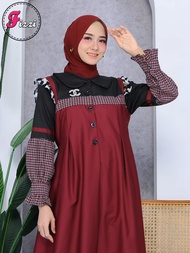 Dress fizi toyobo Gamis Wanita Kasual Busana Muslimah Busui