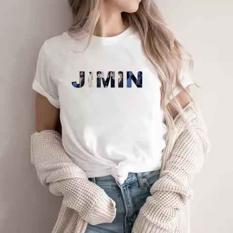 Jimin Graphic Cotton T-shirt Jimin Face Album Shirt Set Me Free Shirt Park Jimin Fan Shirt Baby Moch