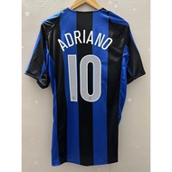 ADRIANO Inter Milan 04-05 VERON Top Quality Retro Soccer Jersey custom T-shirt Football Jersey