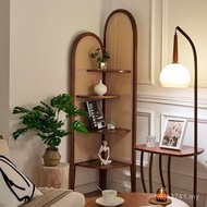 Shelf Chinese Style Corner Cabinet Living Room Bookshelf Corner Balcony Floor Cabinet Bedroom Rattan