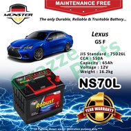 Münster Robust MF CMF NS70 | NS70L | 75D26L (65AH) Car Battery Bateri Kereta for Lexus GS F