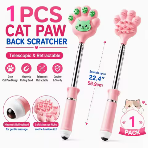 Stretchable cat paw scratching device -itch rod - capable of massaging and tapping, suitable for off