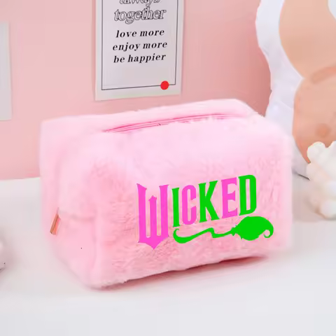 Wicked Musical Cosmetic Bag Women Travel Organization Makeup Pouch Girls School Stationery Pencil Ca