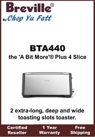 Breville BTA440 Bit More Plus 4 Slice Toaster with 2 extra-long deep and wide toasting slots toaster