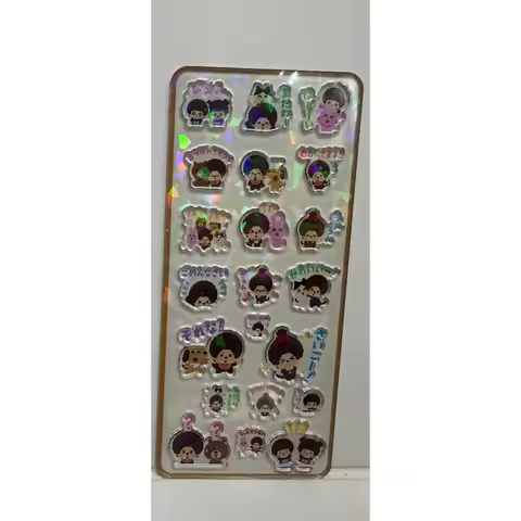 2026 New Monchhichi モンチッチ Acrylic Stickers Phone Case Transparent Sticker Account Friend Birthday Gi