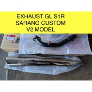 EX5 EXHAUST RACING SARANG CUSTOM GL S1R EKZOS BELANG MODEL BARU 28/32 32/35 35/38 SPEC 58 60 62 65MM