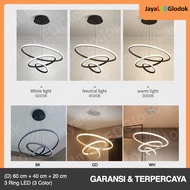 Lampu Gantung Minimalis Hias Bulat Ring Void 3 Warna