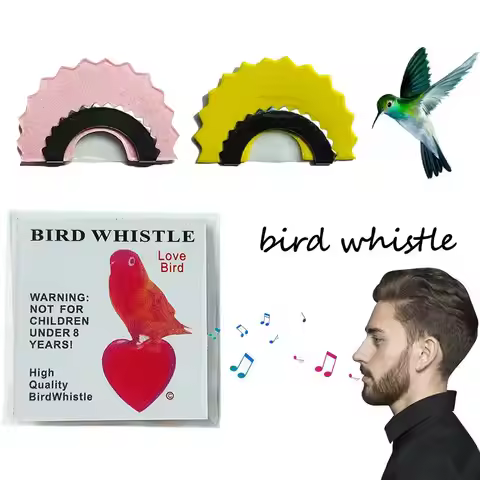 1Pcs Bird Whistle Magic Fun Bird Caller Tongue Whistle Warbler Original Magic Tweeting Noisemaker To