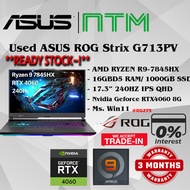 #RG275 USED ASUS ROG G713PV AMD RYZEN 9-7845HX 16GBD5 1TB SSD NVIDIA RTX4060 RTX 4060 8GB 240Hz Gami
