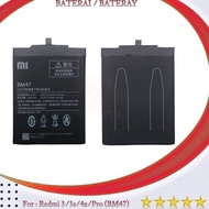 baterai xiaomi redmi 3/3s/redmi 4x/pro (bm47) original new !!