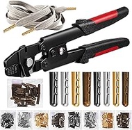 Lasnten 201 Pcs Aglet Repair Kit Include Aglet Crimping Tool 2 Sizes 4 Colors Metal Shoelace Tips Re