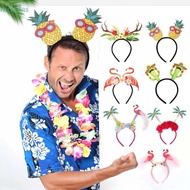 NICKOLAS Hawaiian Party Headband, Pineapple Flamingo Party Props Hairband, Funny Headwear Coconut Tr