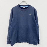 LACOSTE運動衫/運動鞋，海軍藍， 5碼，古著。