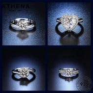ATHENA JEWELRY Moissanite Ring Silver Adjustable Original Women Cincin Fashion Perempuan Diamond 925 M137