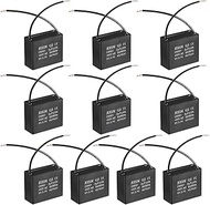 uxcell CBB61 Run Capacitor 450V AC 2uF 2 Cable Metallized Polypropylene Film Capacitors for Ceiling