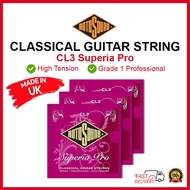 ROTOSOUND (CL3) Superia Pro - Nylon Guitar Classical Hi-Tension String SET - Tali Gitar Nylon, Kecil