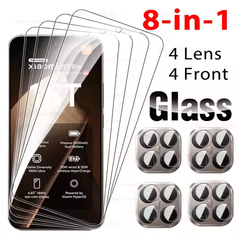 8in1 Camera Screen Protector For Xiaomi 15T Pro Mi15TPro 5G Tempered Glass Protect Film Xiaomi15T Pr