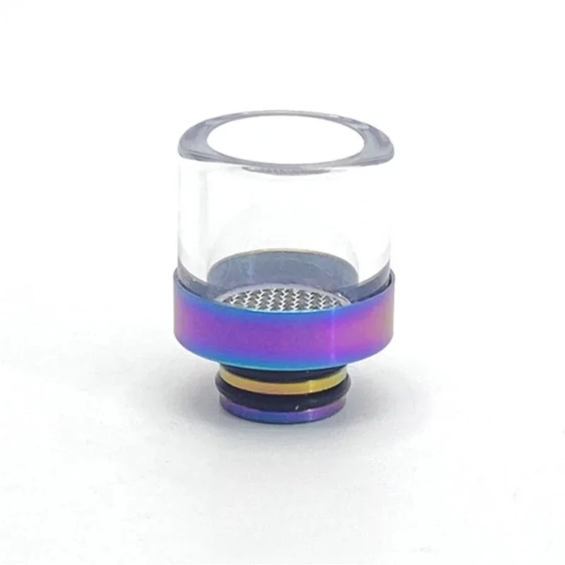 1PC 510 810 Anti-Spitback Stainless Steel Glass Drip Tip with Filter Screen