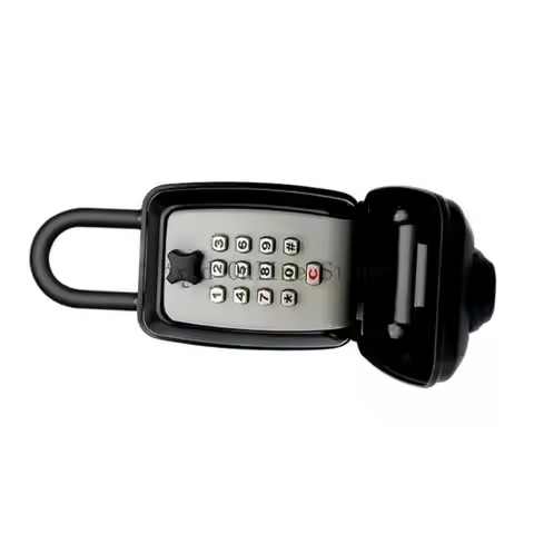 Wall Mounted Key Lock Box 12 Digit Combination Lock Box Outdoor Spare Key Hider Waterproof Storage B