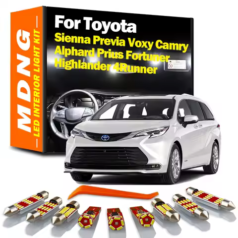 Canbus Interior LED Light Kit For Toyota Prius Sienna Previa Voxy Alphard Camry Fortuner Highlander 