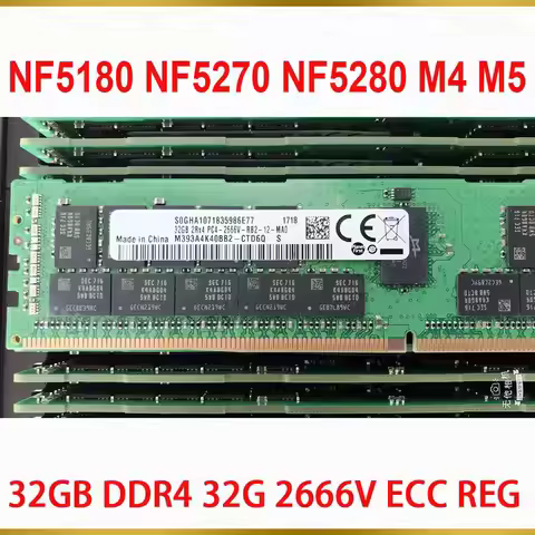 1 Pcs Server Memory NF5180 NF5270 NF5280 M4 M5 For Inspur 32GB DDR4 32G 2666V ECC REG RAM