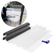 EHDIS 2Pcs สีดำรถแผงประตู Guards กันน้ำป้องกันปะเก็น Pads ทำความสะอาดกระจก Window Tint Wrap เครื่องมือ Accessories