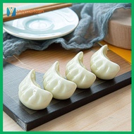 YUYUANTIAN Home Kitchen Tableware Fork Holder Cute Spoon Rest Rack Creative Japanese style Dumpling Shape Solid Ceramic Chopstick Rest