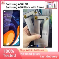 With frame for Samsung A60 LCD display For Samsung A60 LCD Display a606 a6060 Touch Screen Digitizer