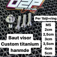 Visor Bolts, Bolt fairing nmx, lexi,aerox L stainless Custom hanmade titanium Custom Lathe