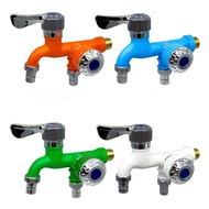 MKR 1/2" Universal Interface Faucet Double Outlet Dual Control Water Tap Connector PPR Water Tap Sin