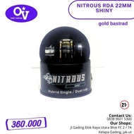 Ready JT AUTHENTIC NITROUS RDA 22mm SHINY DUAL CAP BY SARANG VAPERS