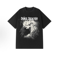 3D PrintDuke Dexter Vintage Angel Graphic Tee Oversized Cotton Tshirt Streetwear Unisex