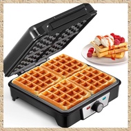 (KYSB) 4- Waffles Maker Compact Square Design Nonstick Iron Double-Sided Heating EU Plug